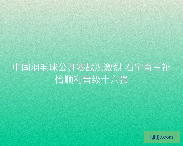 中国羽毛球公开赛战况激烈 石宇奇王祉怡顺利晋级十六强